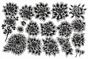 Chrysanthemums tattoo idea
