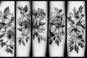 birth flowers tattoo idea