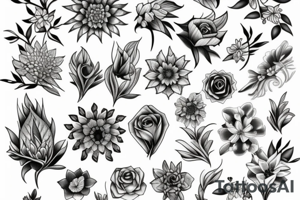 Flower and tattoo idea