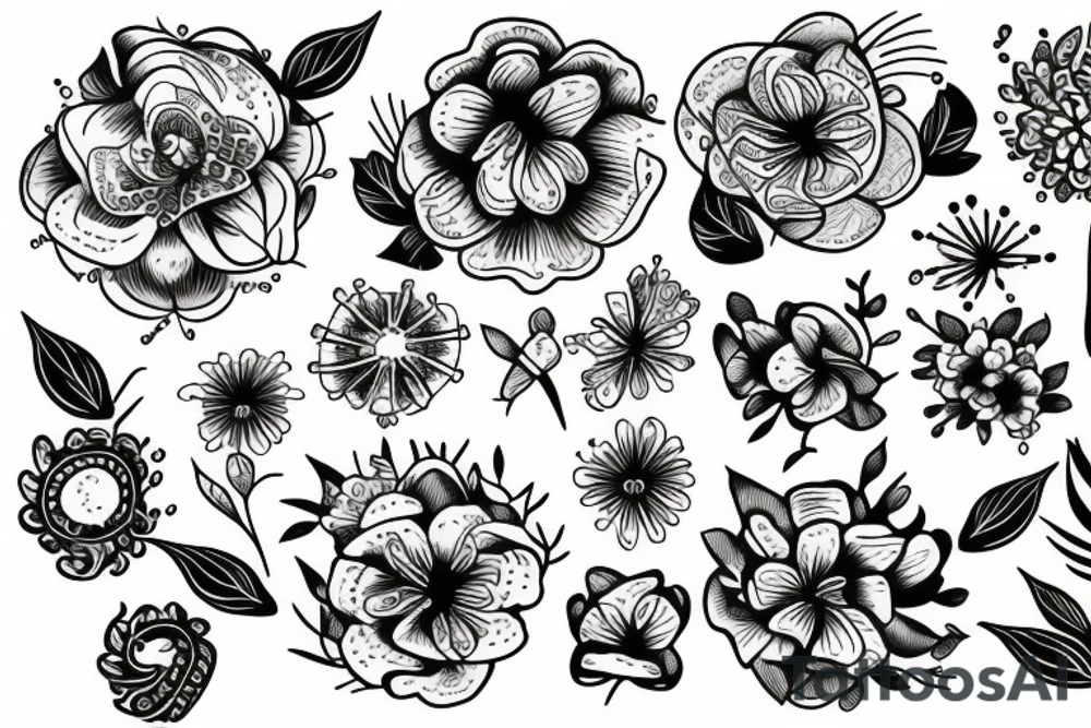 Flowers tattoo idea