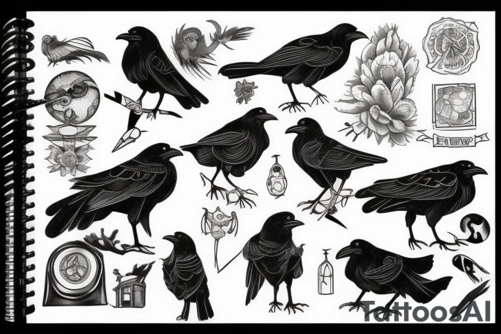 crow tattoo idea