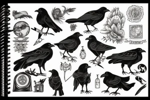 crow tattoo idea