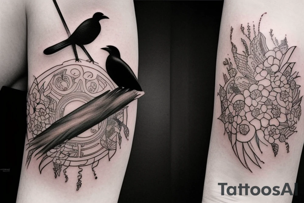 crow tattoo idea