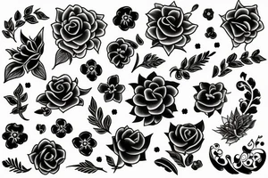 D20 with flowers tattoo idea