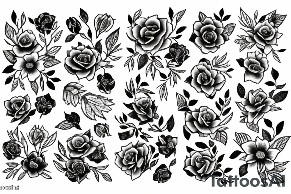 D20 with flowers tattoo idea
