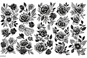 D20 with flowers tattoo idea