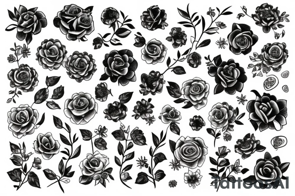D20 with flowers tattoo idea