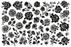 D20 with flowers tattoo idea
