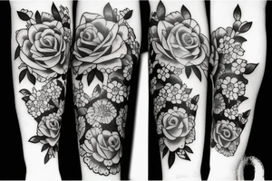 D20 with flowers tattoo idea