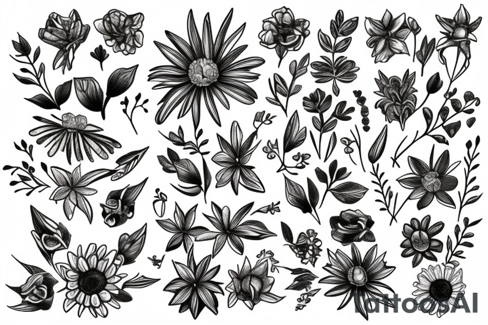 Wildflowers tattoo idea