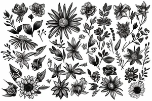 Wildflowers tattoo idea