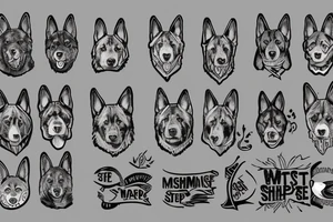 2 german shepards with text "What is the most important step a man can take" tattoo idea
