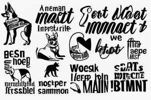 2 German shepherds with text "What is the most important step a man can take" tattoo idea
