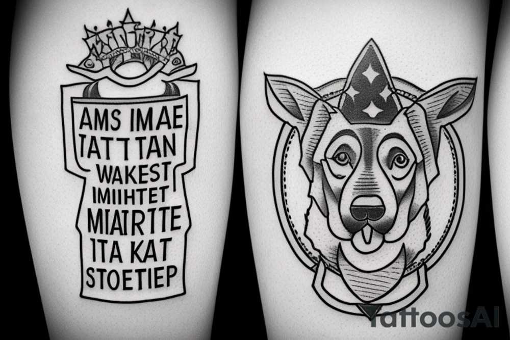 2 German shepherds with text "What is the most important step a man can take" tattoo idea 2 German shepherds with text "What is the most important step a man can take" tattoo idea