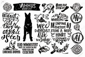 2 shepherd dogs with text "What is the most important step a man can take" in english tattoo idea