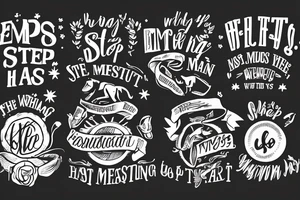 2 shepherd dogs with text "What is the most important step a man can take" in english tattoo idea
