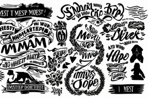 2 shepherd dogs with text "What is the most important step a man can take" in english tattoo idea