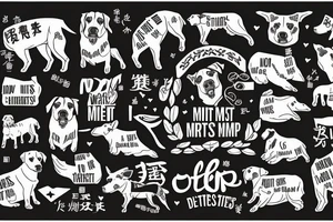 2 shepherd dogs with text "What is the most important step a man can take" in english tattoo idea