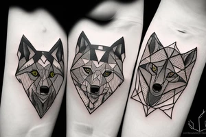 two wolves circling each other tattoo idea