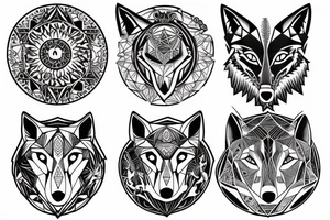 two wolves circling each other tattoo idea