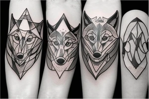 two wolves circling each other tattoo idea