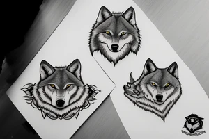 two wolves circling each other tattoo idea
