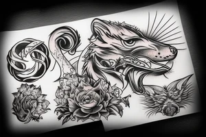 wolf ouroboros tattoo idea
