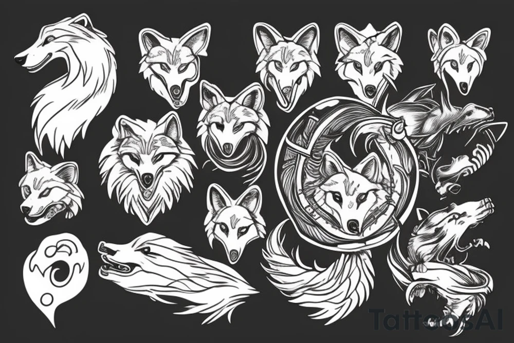 wolf ouroboros tattoo idea