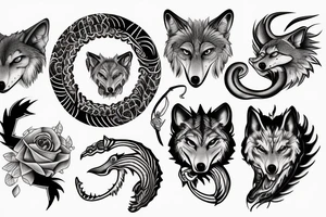 wolf ouroboros tattoo idea