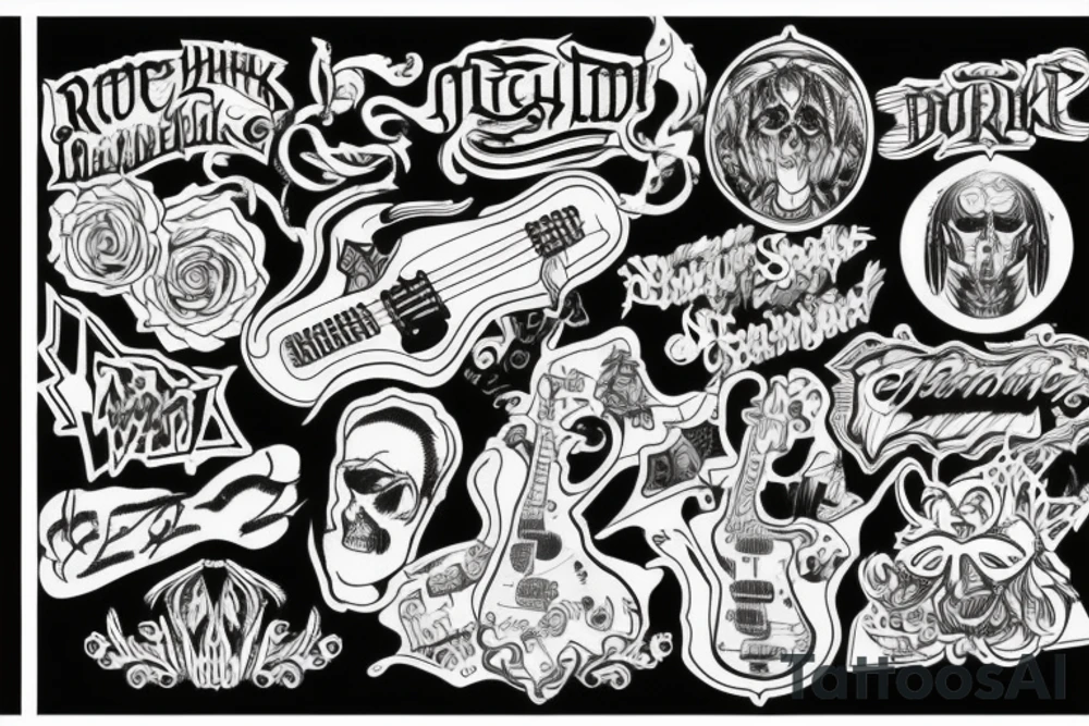 Rock music tattoo idea