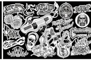 Rock music tattoo idea