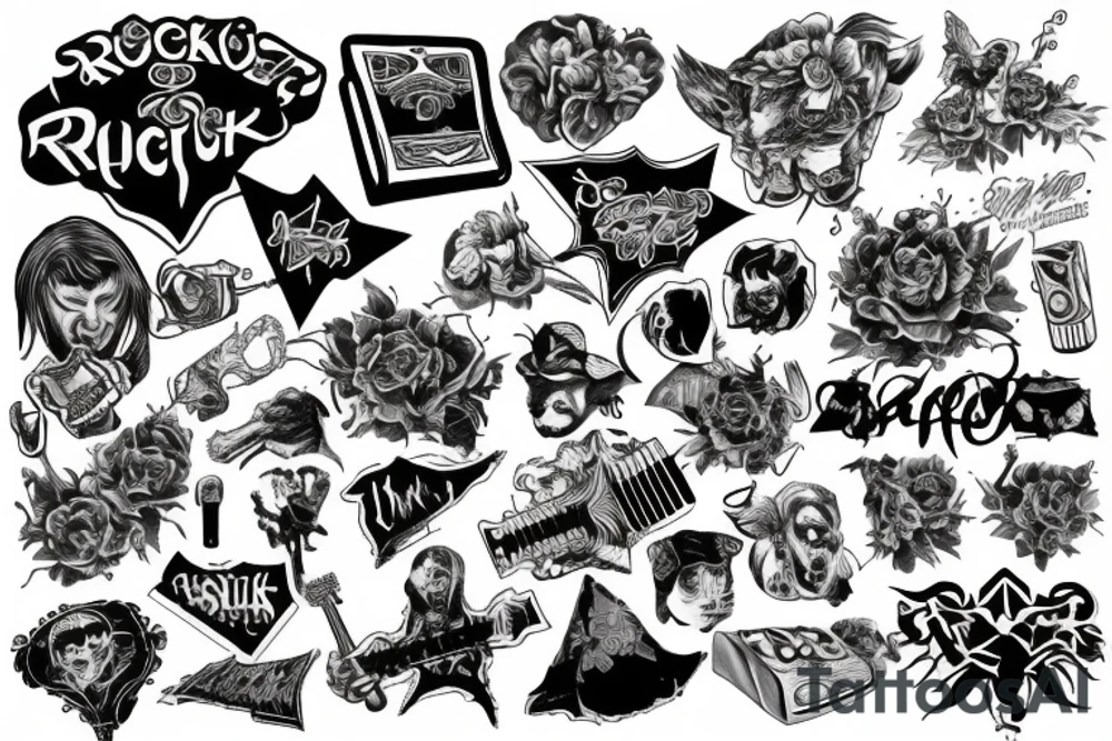 Rock music tattoo idea