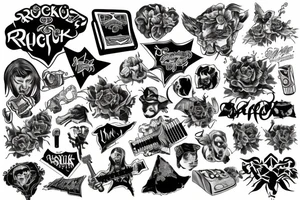 Rock music tattoo idea