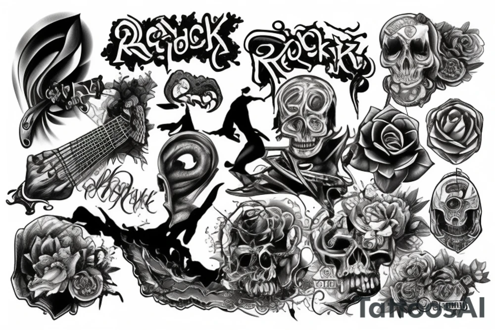 Rock music tattoo idea