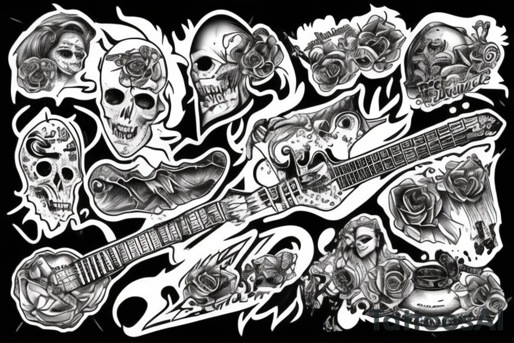 Rock music tattoo idea