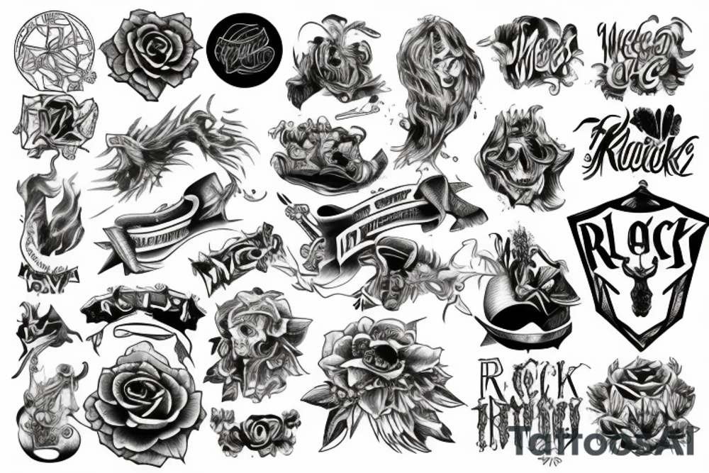 Rock music tattoo idea
