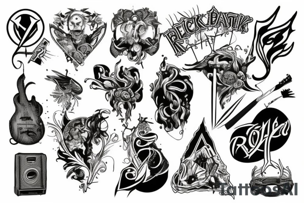 Rock music tattoo idea