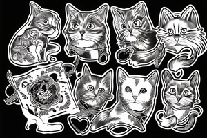 Cats dogs tattoo idea