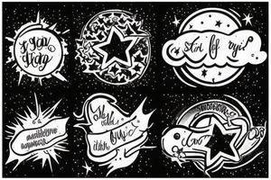 Stars with clouds and a unique quote tattoo idea