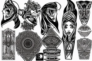 Boy shepherd pyramids oasis wind tattoo idea