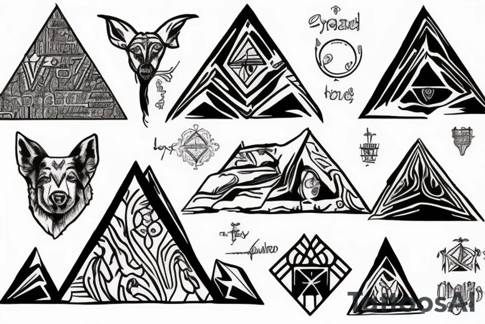Boy shepherd pyramids oasis tattoo idea