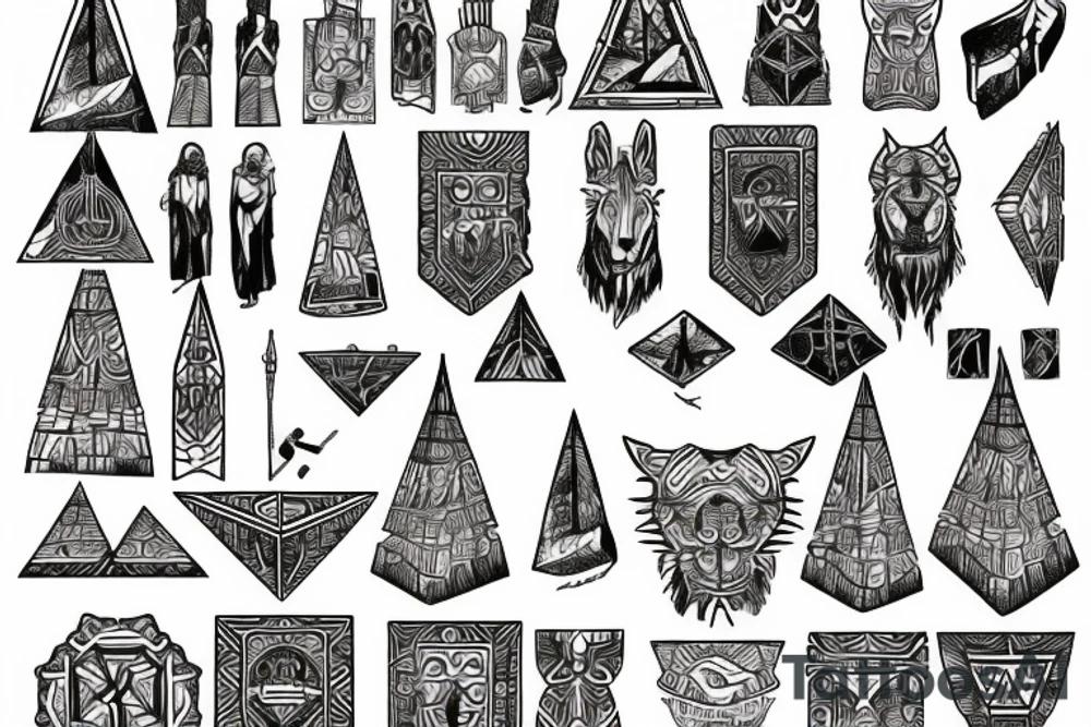 Boy shepherd pyramids oasis tattoo idea