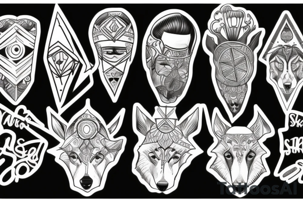 Boy shepherd pyramids tattoo idea