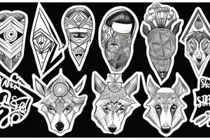 Boy shepherd pyramids tattoo idea