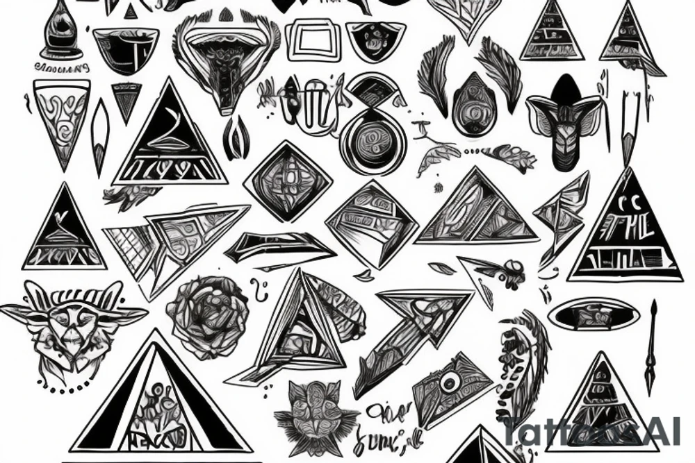 Boy shepherd pyramids tattoo idea