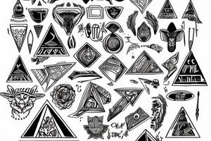 Boy shepherd pyramids tattoo idea