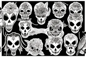 bird skellington tattoo idea