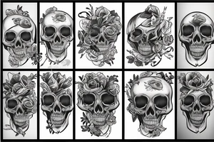 bird skull tattoo idea