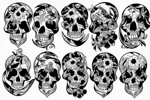 bird skeleton tattoo idea