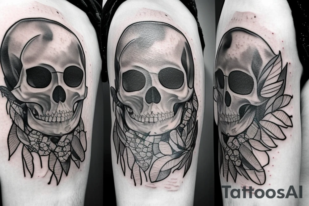 bird skeleton tattoo idea